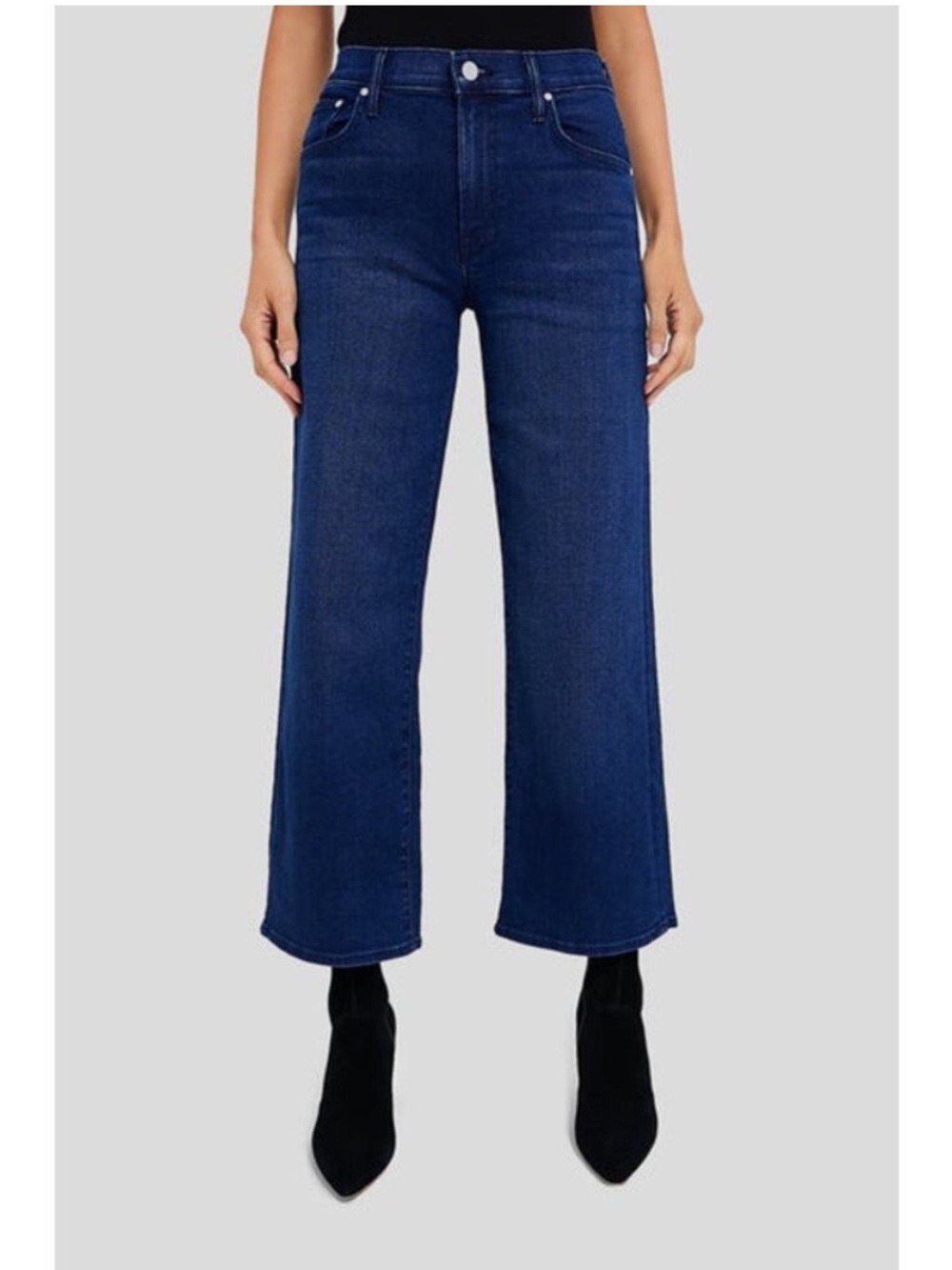 Mother Taking Shape The Mid Rise Maven Ankle Dark Wash Wide Leg Jeans Size 30